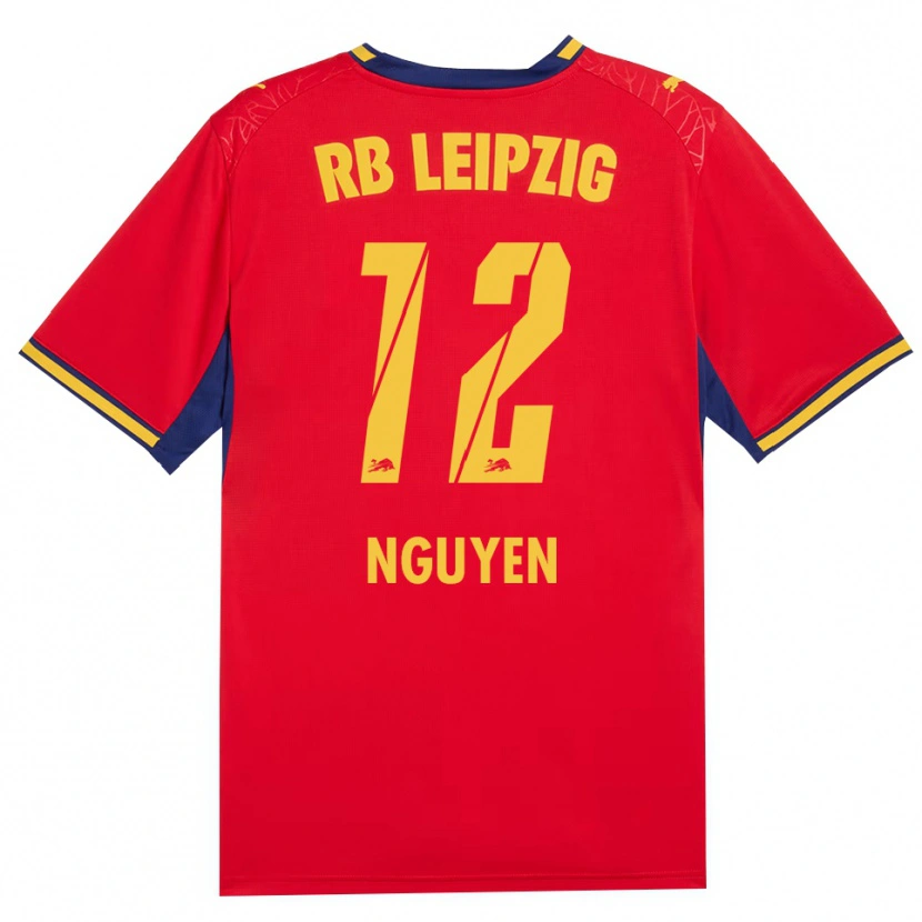Danxen Bambino Maglia Vu Nguyen #12 Rosso Giallo Blu Reale Kit Gara Away 2026/27 Maglietta