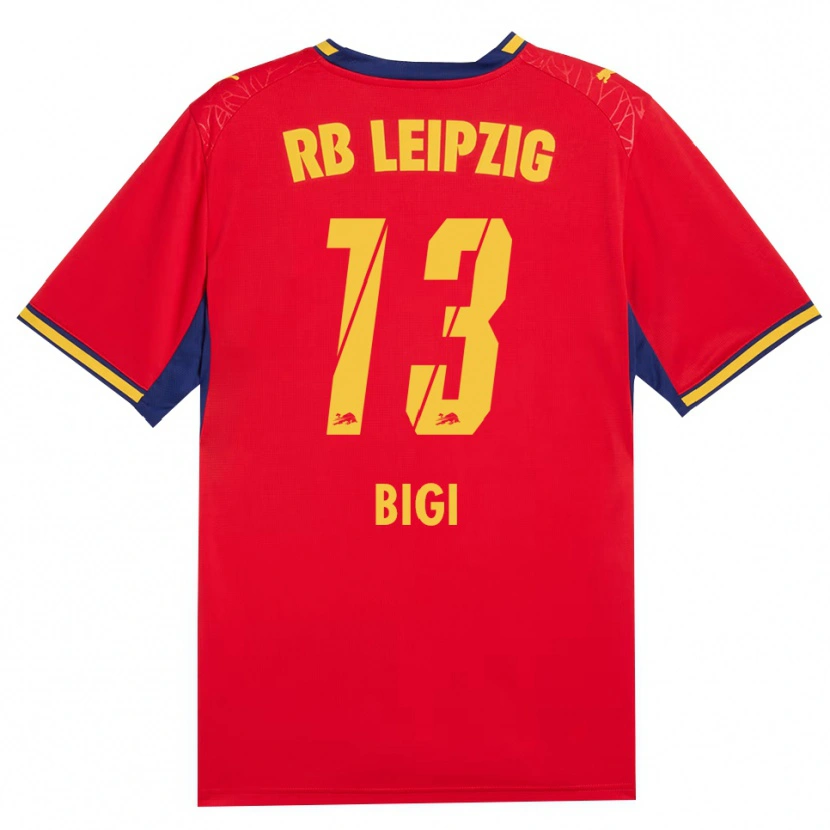 Danxen Bambino Maglia Samim Bigi #13 Rosso Giallo Blu Reale Kit Gara Away 2026/27 Maglietta