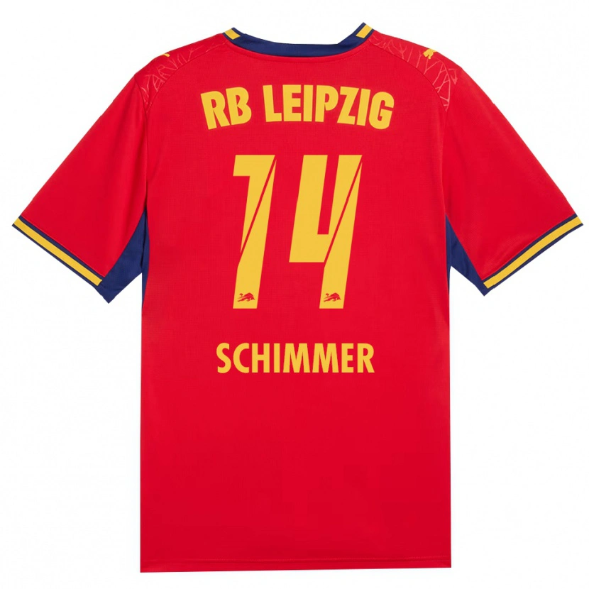 Danxen Bambino Maglia Marleen Schimmer #14 Rosso Giallo Blu Reale Kit Gara Away 2026/27 Maglietta