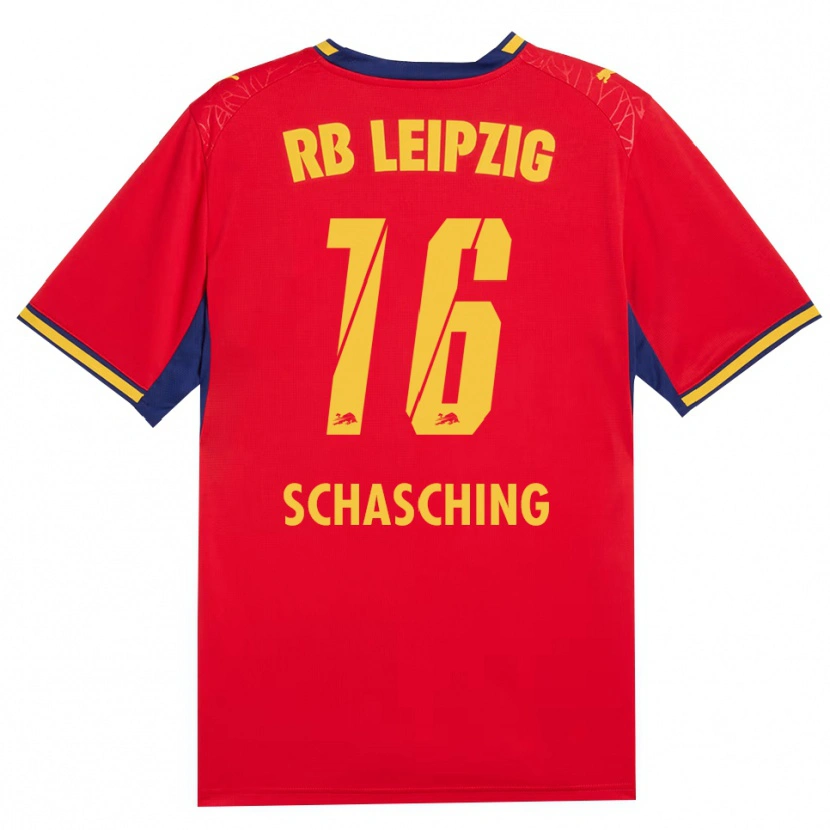 Danxen Bambino Maglia Annabel Schasching #16 Rosso Giallo Blu Reale Kit Gara Away 2026/27 Maglietta