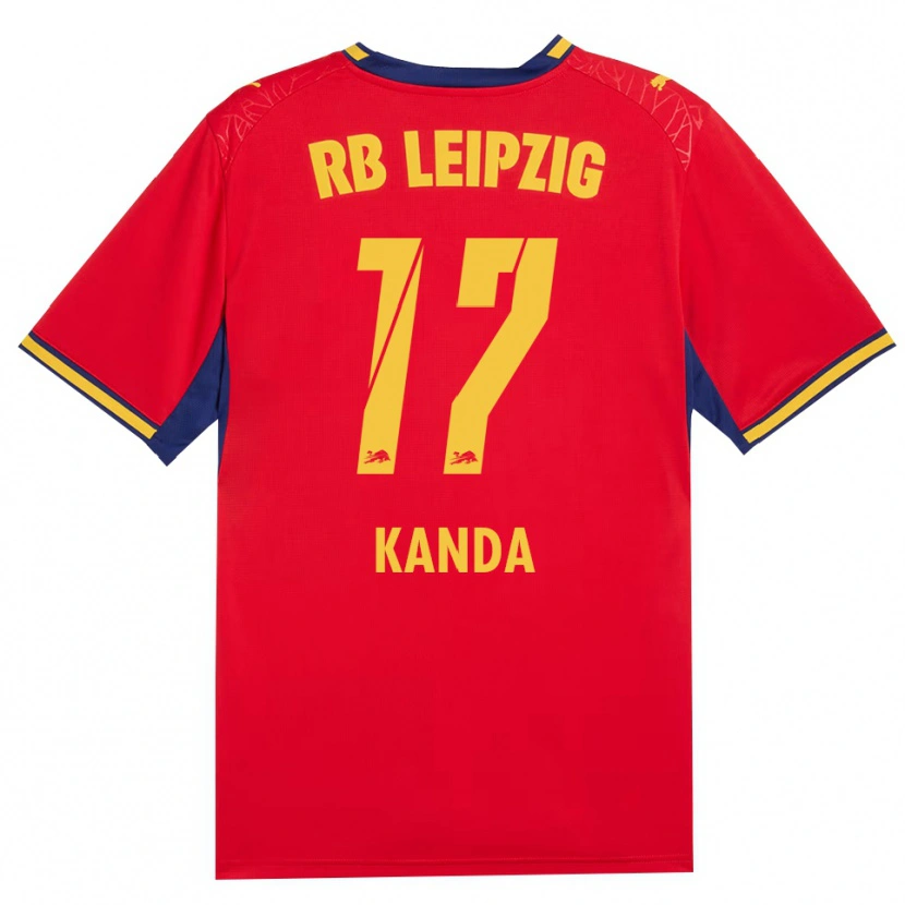 Danxen Bambino Maglia Taito Kanda #17 Rosso Giallo Blu Reale Kit Gara Away 2026/27 Maglietta