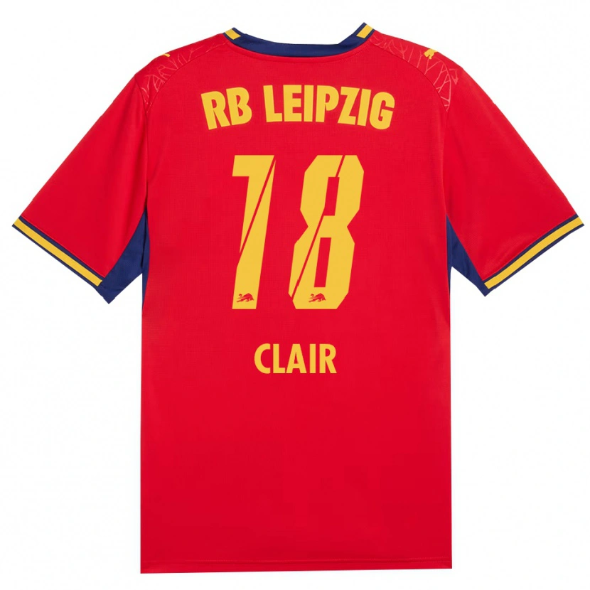 Danxen Bambino Maglia Vincent Clair #18 Rosso Giallo Blu Reale Kit Gara Away 2026/27 Maglietta