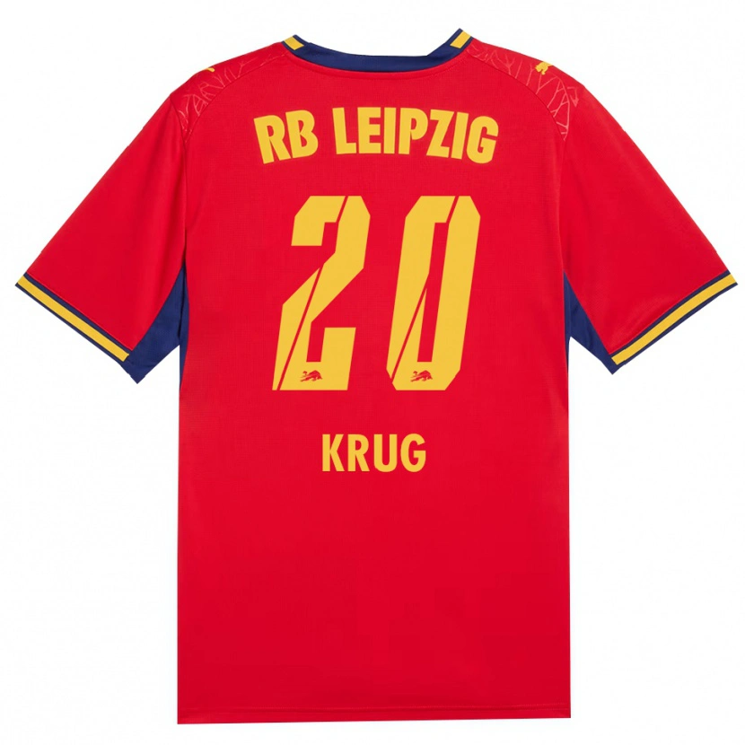 Danxen Bambino Maglia Victoria Krug #20 Rosso Giallo Blu Reale Kit Gara Away 2026/27 Maglietta