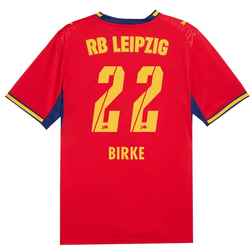 Danxen Bambino Maglia Lennox Birke #22 Rosso Giallo Blu Reale Kit Gara Away 2026/27 Maglietta