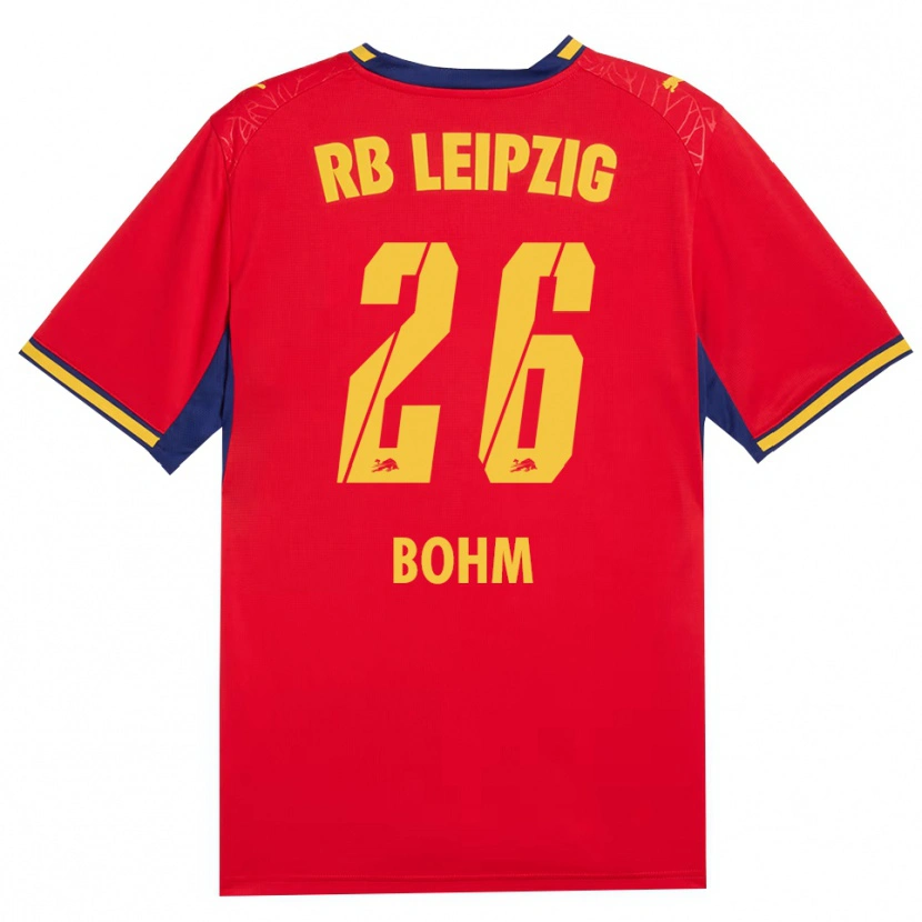 Danxen Bambino Maglia Pepe Böhm #26 Rosso Giallo Blu Reale Kit Gara Away 2026/27 Maglietta