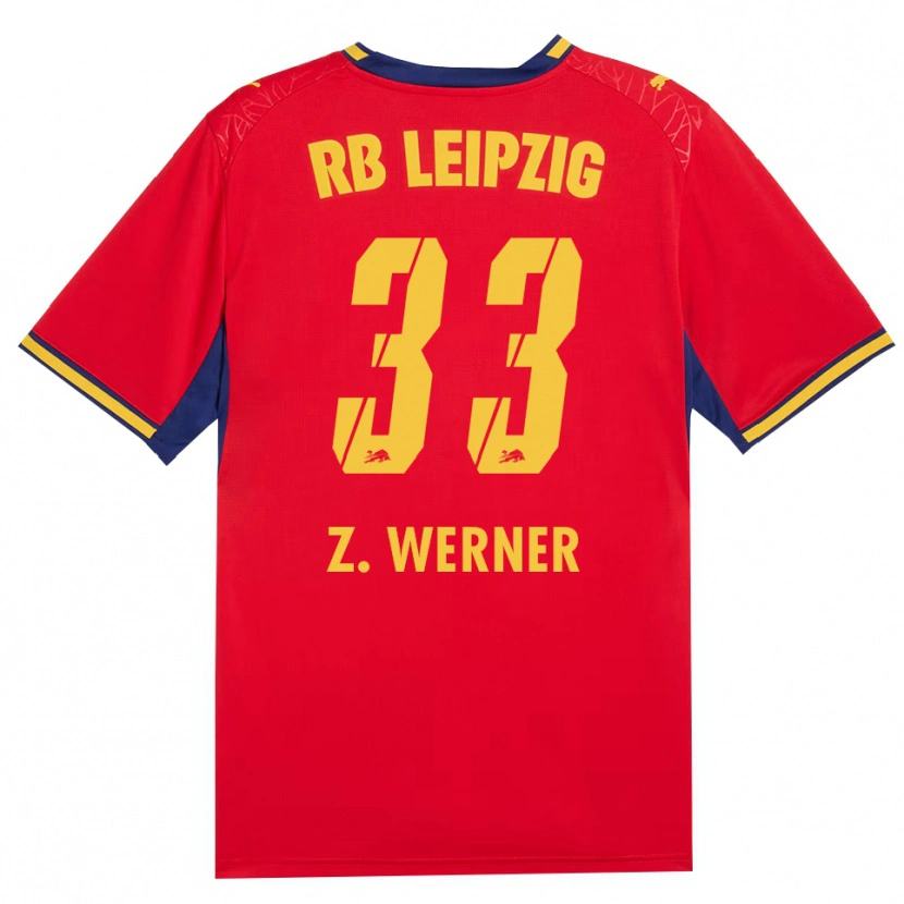 Danxen Bambino Maglia Zoé Werner #33 Rosso Giallo Blu Reale Kit Gara Away 2026/27 Maglietta