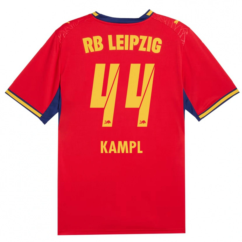 Danxen Bambino Maglia Kevin Kampl #44 Rosso Giallo Blu Reale Kit Gara Away 2026/27 Maglietta