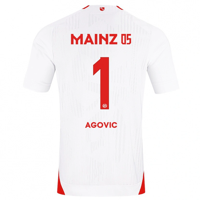 Danxen Bambino Maglia Daris Agovic #1 Bianco Rosso Giallo Kit Gara Away 2026/27 Maglietta