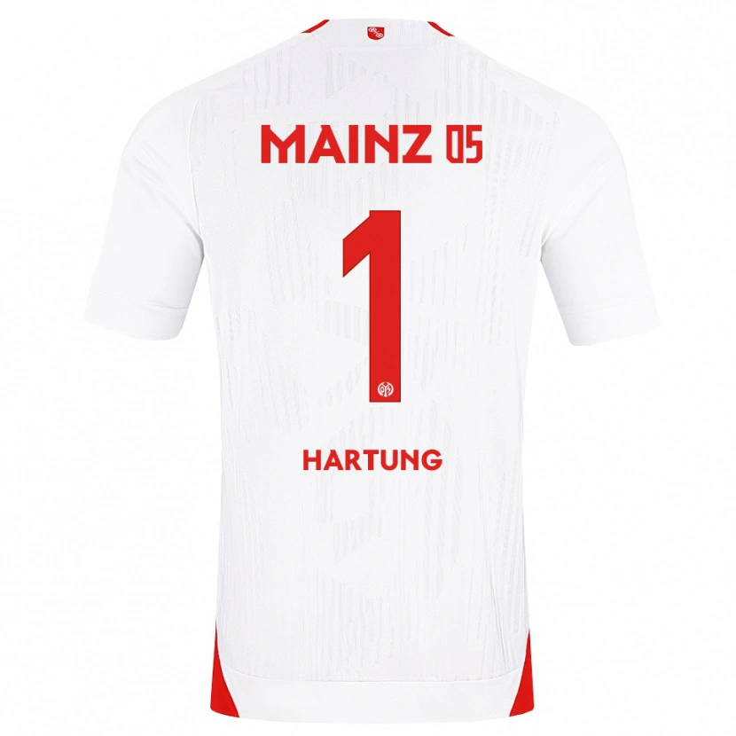 Danxen Bambino Maglia Nick Hartung #1 Bianco Rosso Giallo Kit Gara Away 2026/27 Maglietta