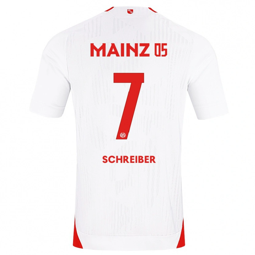 Danxen Bambino Maglia Max Schreiber #7 Bianco Rosso Giallo Kit Gara Away 2026/27 Maglietta