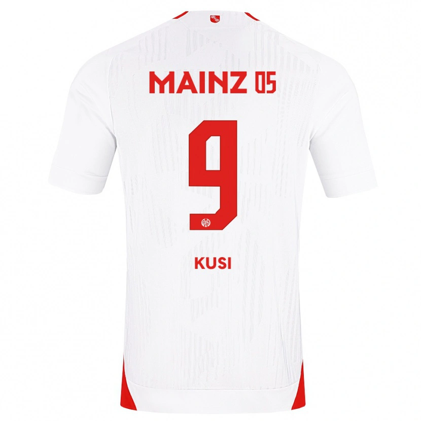 Danxen Bambino Maglia Jemain Kusi #9 Bianco Rosso Giallo Kit Gara Away 2026/27 Maglietta