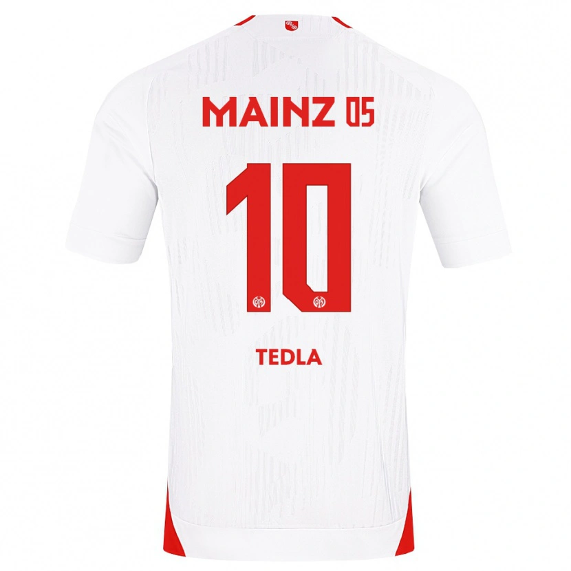 Danxen Bambino Maglia Simon Tedla #10 Bianco Rosso Giallo Kit Gara Away 2026/27 Maglietta