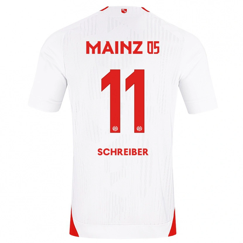 Danxen Bambino Maglia Philipp Schreiber #11 Bianco Rosso Giallo Kit Gara Away 2026/27 Maglietta