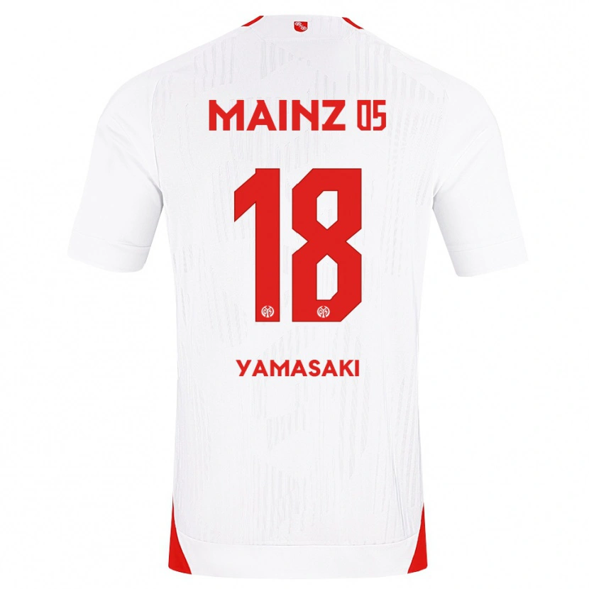 Danxen Bambino Maglia Taiyu Yamasaki #18 Bianco Rosso Giallo Kit Gara Away 2026/27 Maglietta