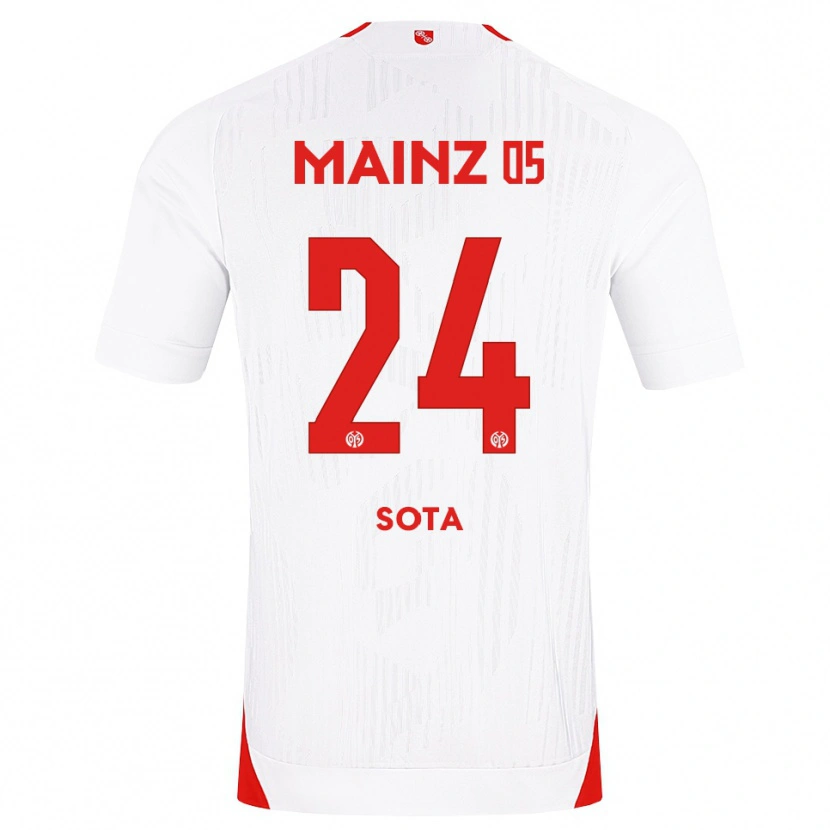 Danxen Bambino Maglia Sota Kawasaki #24 Bianco Rosso Giallo Kit Gara Away 2026/27 Maglietta