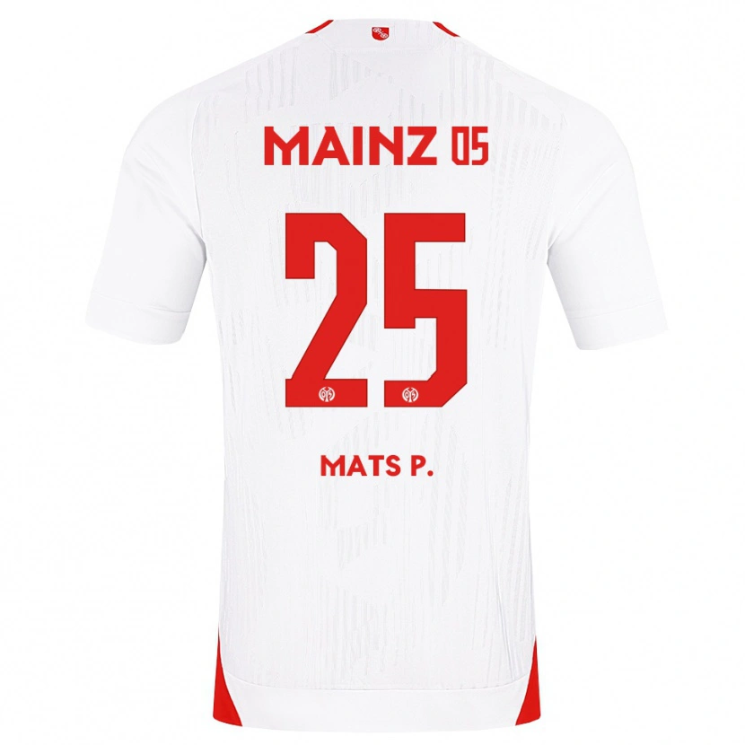 Danxen Bambino Maglia Mats Preßler #25 Bianco Rosso Giallo Kit Gara Away 2026/27 Maglietta