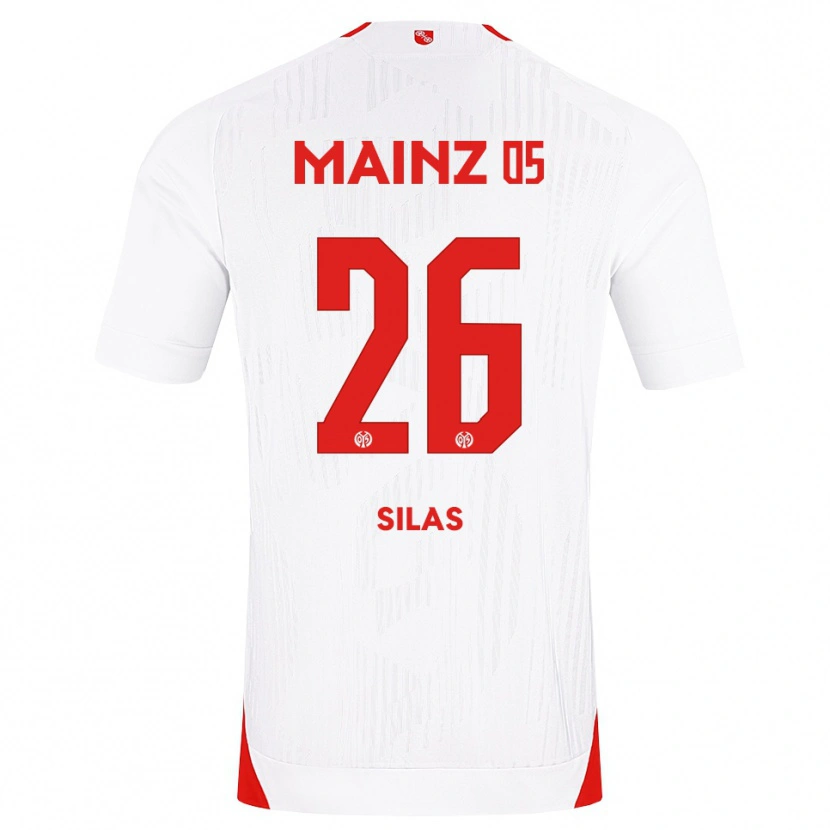 Danxen Bambino Maglia Silas Katompa Mvumpa #26 Bianco Rosso Giallo Kit Gara Away 2026/27 Maglietta