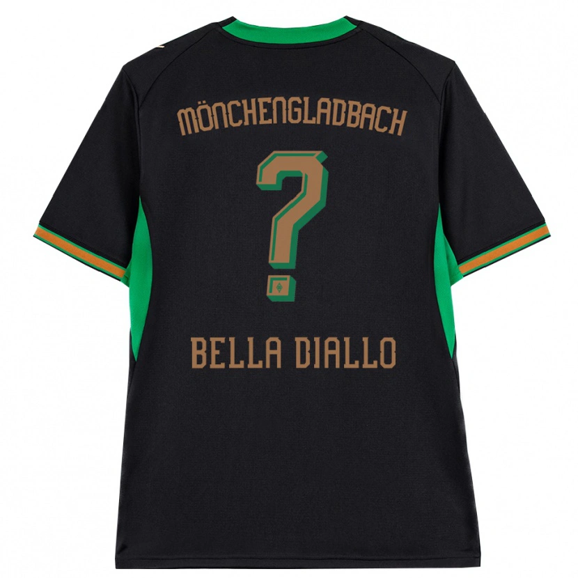 Danxen Bambino Maglia Oumar Bella Diallo #0 Nero Arancione Verde Marrone Kit Gara Away 2026/27 Maglietta