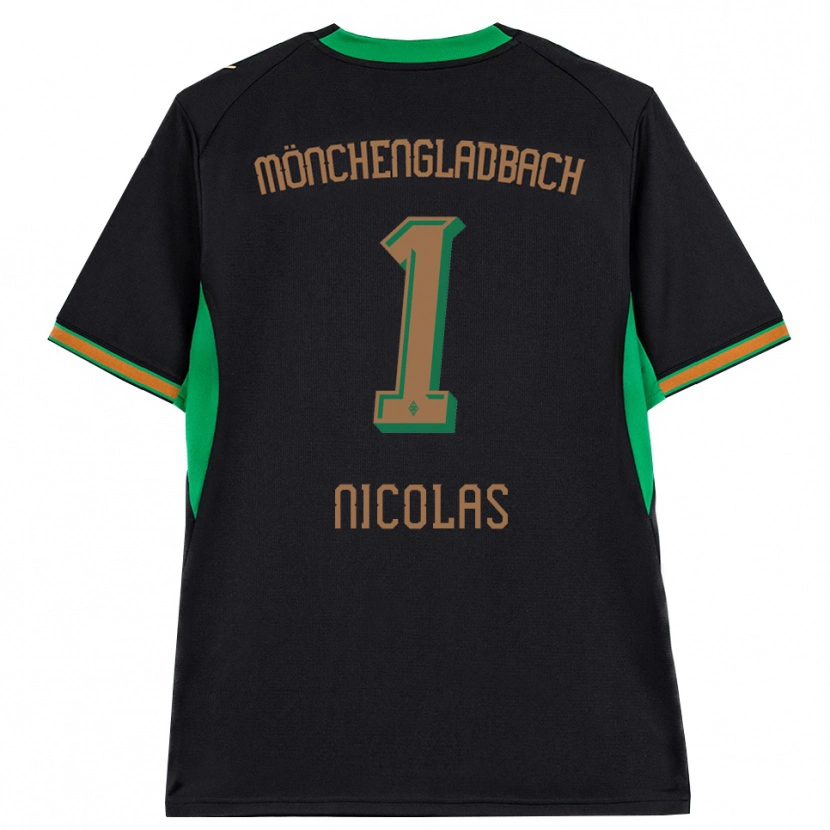 Danxen Bambino Maglia Moritz Nicolas #1 Nero Arancione Verde Marrone Kit Gara Away 2026/27 Maglietta