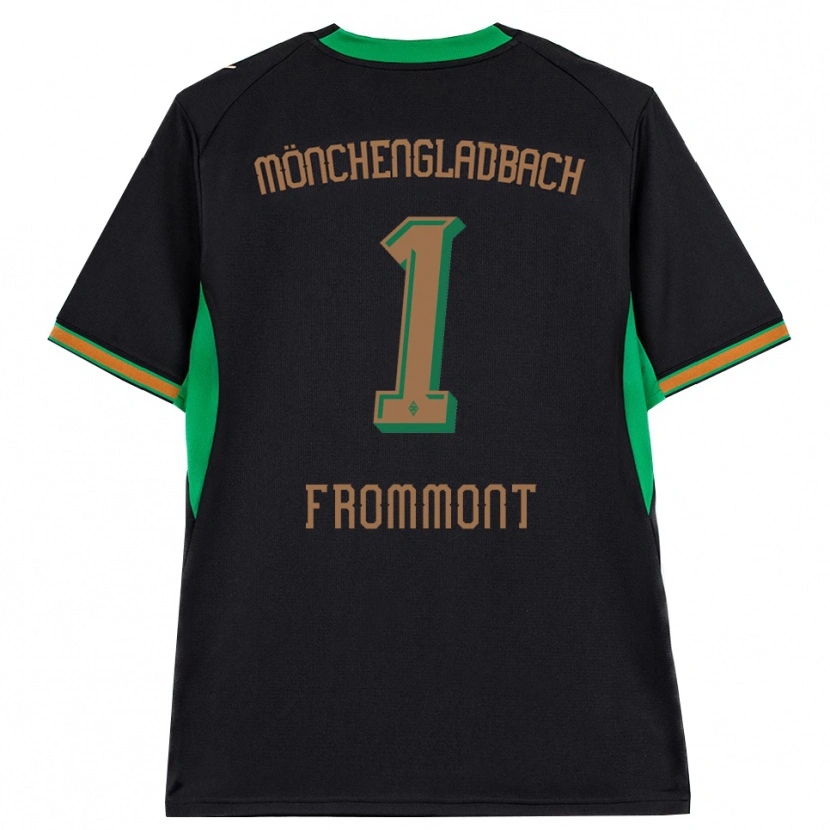 Danxen Bambino Maglia Romina Frommont #1 Nero Arancione Verde Marrone Kit Gara Away 2026/27 Maglietta
