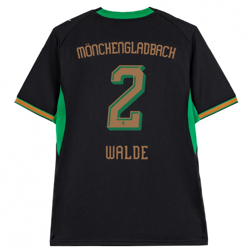 Danxen Bambino Maglia Simon Walde #2 Nero Arancione Verde Marrone Kit Gara Away 2026/27 Maglietta