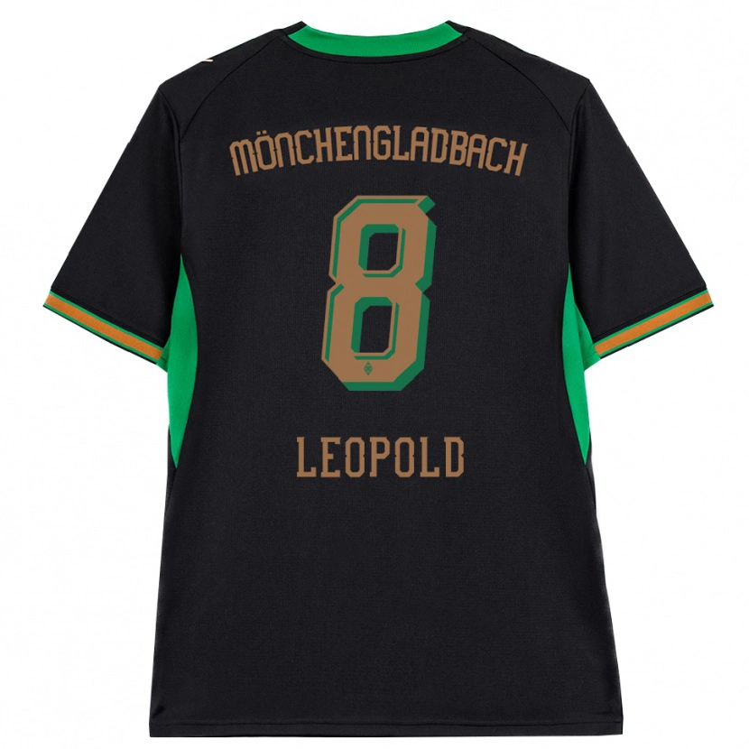 Danxen Bambino Maglia Enzo Leopold #8 Nero Arancione Verde Marrone Kit Gara Away 2026/27 Maglietta