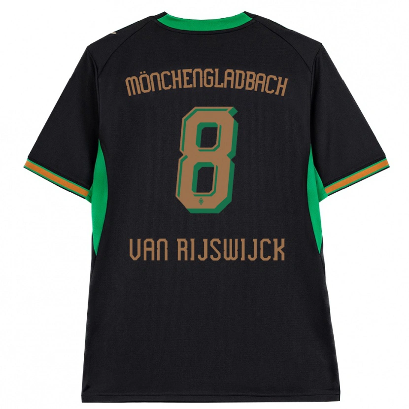 Danxen Bambino Maglia Britt Van Rijswijck #8 Nero Arancione Verde Marrone Kit Gara Away 2026/27 Maglietta