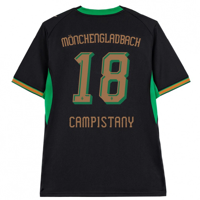 Danxen Bambino Maglia Erik Corominas Campistany #18 Nero Arancione Verde Marrone Kit Gara Away 2026/27 Maglietta