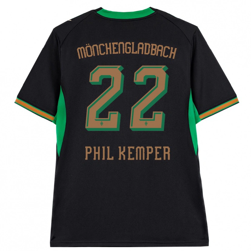 Danxen Bambino Maglia Phil Kemper #22 Nero Arancione Verde Marrone Kit Gara Away 2026/27 Maglietta