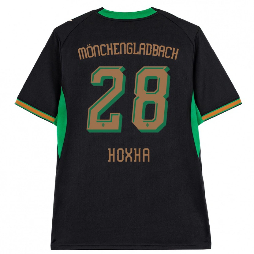 Danxen Bambino Maglia Flavjo Hoxha #28 Nero Arancione Verde Marrone Kit Gara Away 2026/27 Maglietta