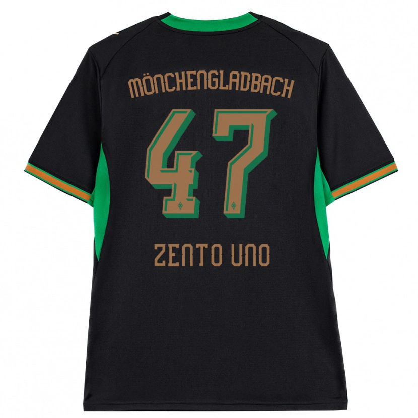 Danxen Bambino Maglia Zento Uno #47 Nero Arancione Verde Marrone Kit Gara Away 2026/27 Maglietta