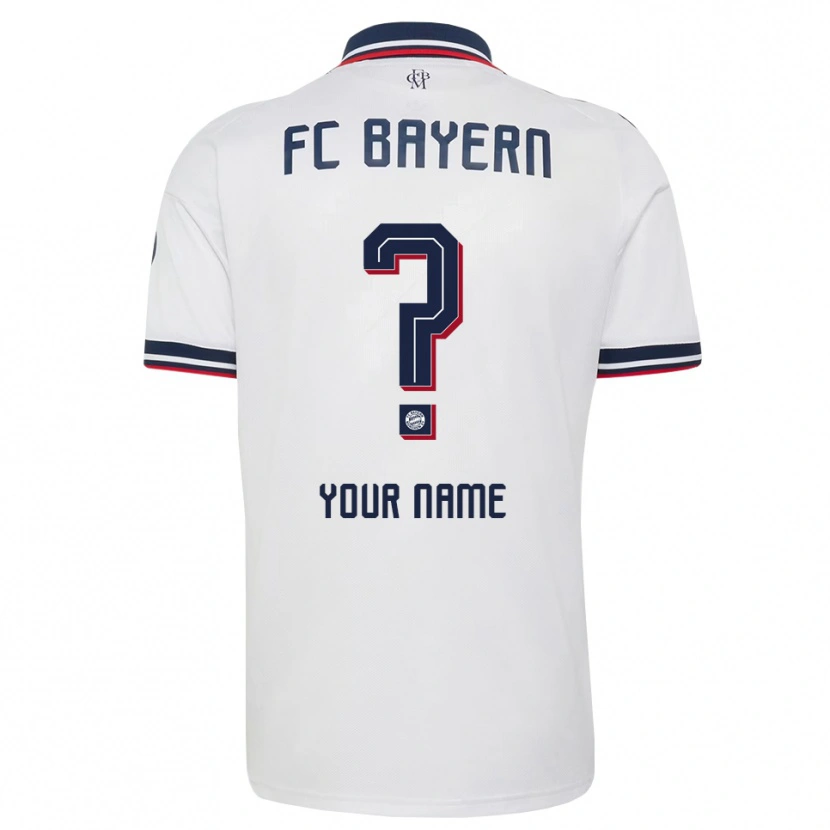 Danxen Bambino Maglia Il Tuo Nome #0 Bianco Grigio Rosso Kit Gara Away 2026/27 Maglietta