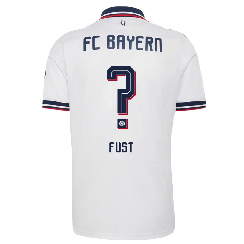 Danxen Bambino Maglia Leon Fust #0 Bianco Grigio Rosso Kit Gara Away 2026/27 Maglietta