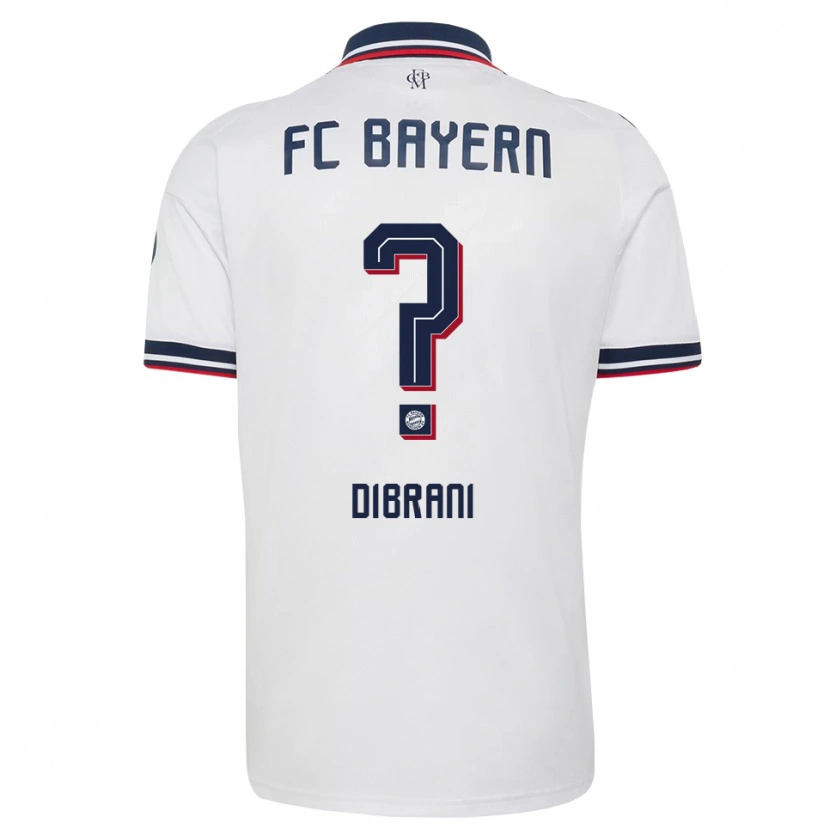 Danxen Bambino Maglia Benjamin Dibrani #0 Bianco Grigio Rosso Kit Gara Away 2026/27 Maglietta