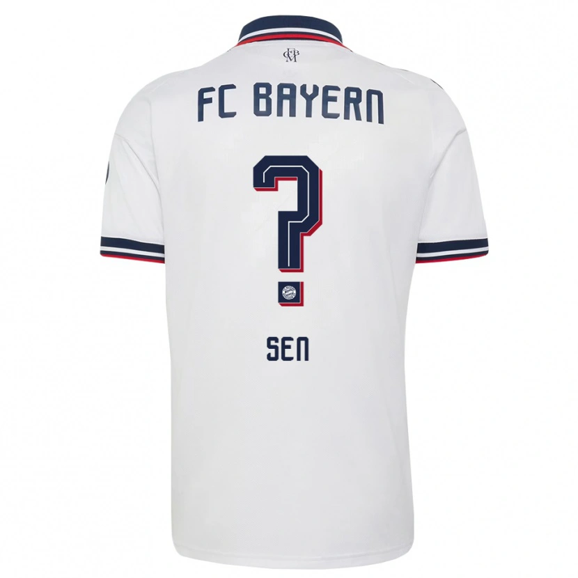 Danxen Bambino Maglia Salih Sen #0 Bianco Grigio Rosso Kit Gara Away 2026/27 Maglietta