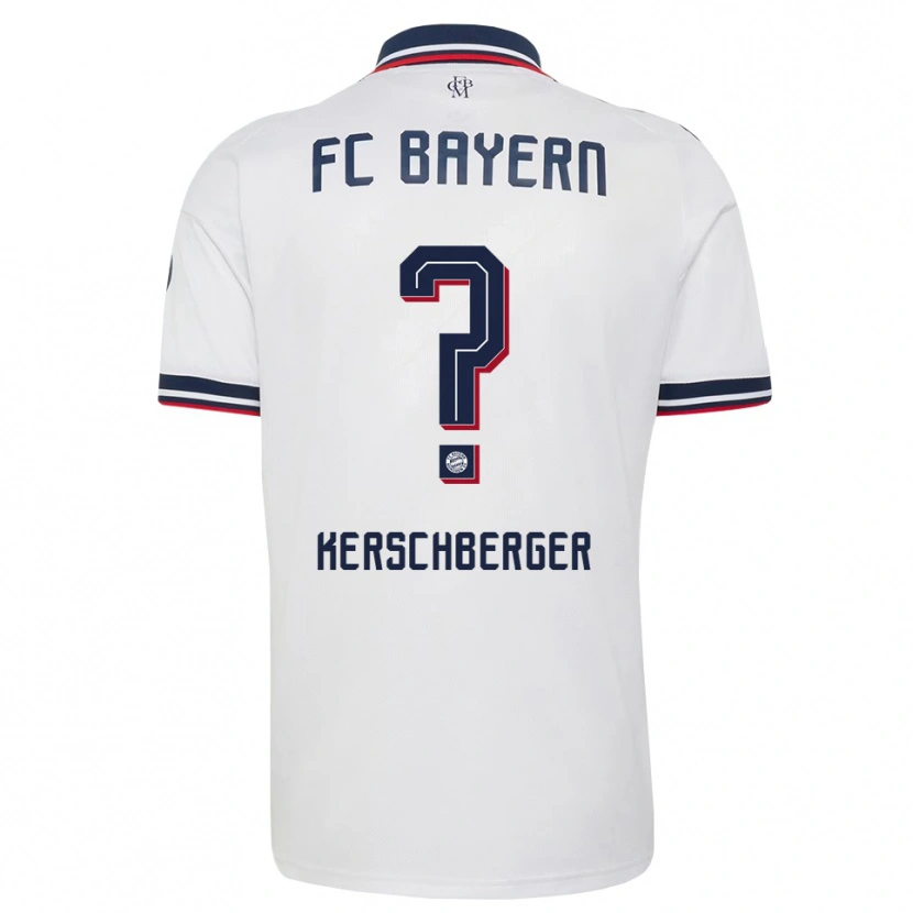 Danxen Bambino Maglia Paul Kerschberger #0 Bianco Grigio Rosso Kit Gara Away 2026/27 Maglietta