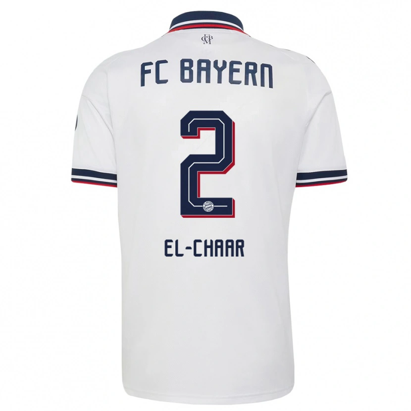 Danxen Bambino Maglia Adam El-Chaar #2 Bianco Grigio Rosso Kit Gara Away 2026/27 Maglietta