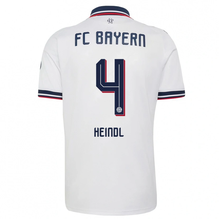Danxen Bambino Maglia David Heindl #4 Bianco Grigio Rosso Kit Gara Away 2026/27 Maglietta