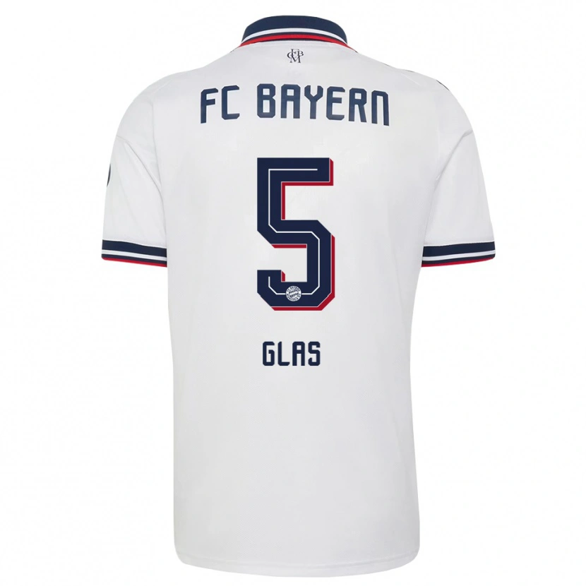 Danxen Bambino Maglia Hanna Glas #5 Bianco Grigio Rosso Kit Gara Away 2026/27 Maglietta