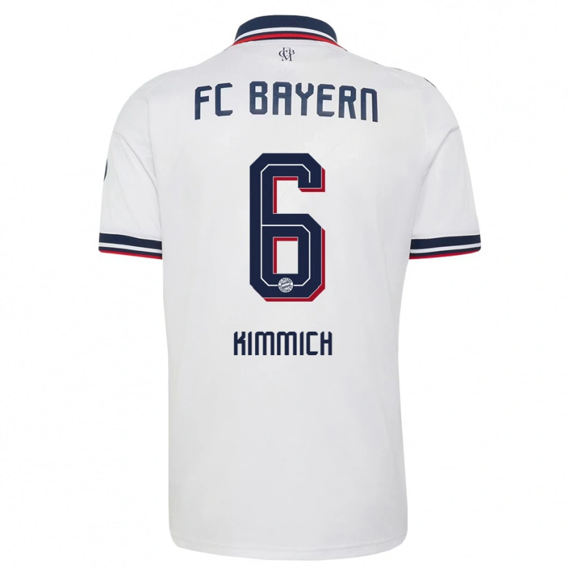 Danxen Bambino Maglia Joshua Kimmich #6 Bianco Grigio Rosso Kit Gara Away 2026/27 Maglietta