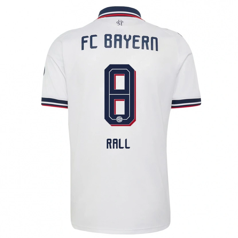 Danxen Bambino Maglia Maximiliane Rall #8 Bianco Grigio Rosso Kit Gara Away 2026/27 Maglietta