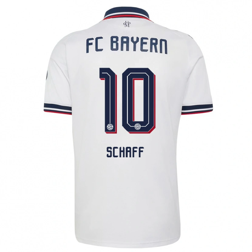 Danxen Bambino Maglia Simon Schaff #10 Bianco Grigio Rosso Kit Gara Away 2026/27 Maglietta
