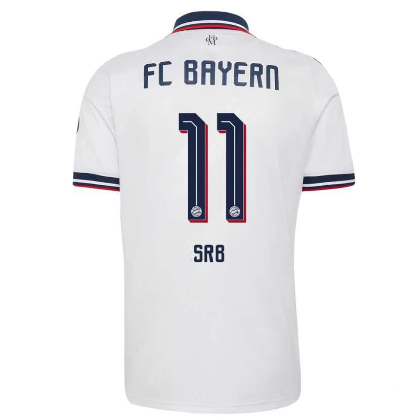 Danxen Bambino Maglia Matous Srb #11 Bianco Grigio Rosso Kit Gara Away 2026/27 Maglietta