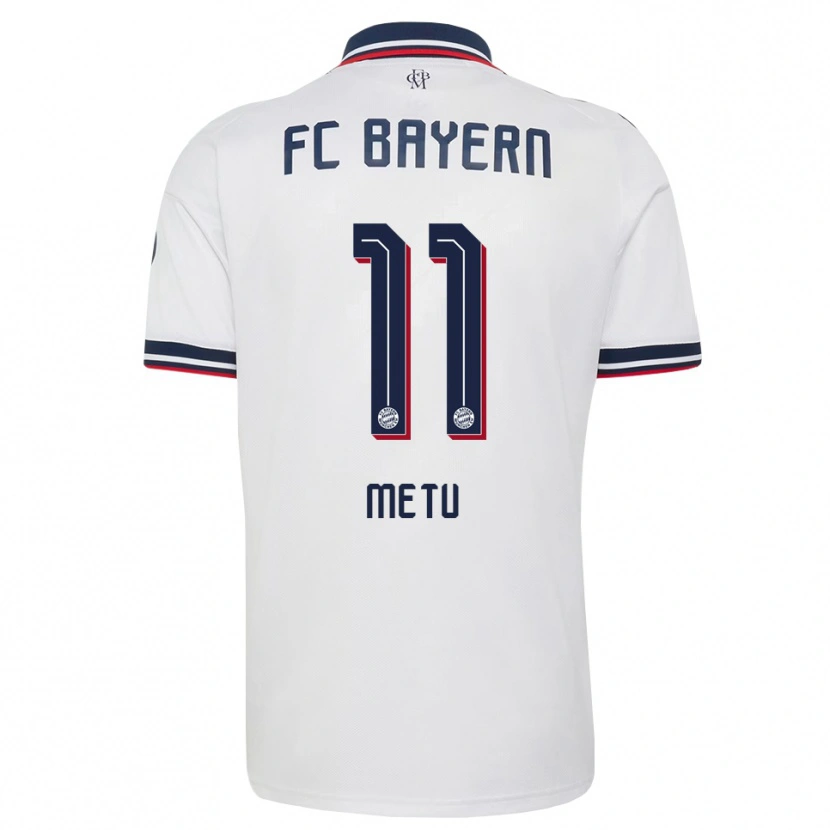 Danxen Bambino Maglia Emilian Metu #11 Bianco Grigio Rosso Kit Gara Away 2026/27 Maglietta