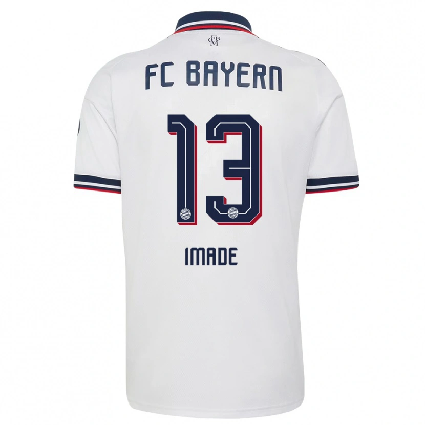 Danxen Bambino Maglia Wisdom Imade #13 Bianco Grigio Rosso Kit Gara Away 2026/27 Maglietta