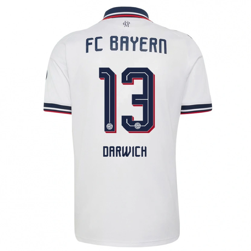 Danxen Bambino Maglia Maher Darwich #13 Bianco Grigio Rosso Kit Gara Away 2026/27 Maglietta