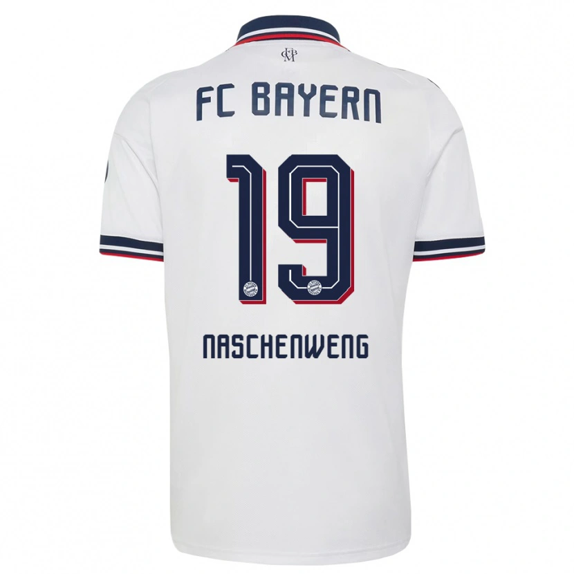 Danxen Bambino Maglia Katharina Naschenweng #19 Bianco Grigio Rosso Kit Gara Away 2026/27 Maglietta