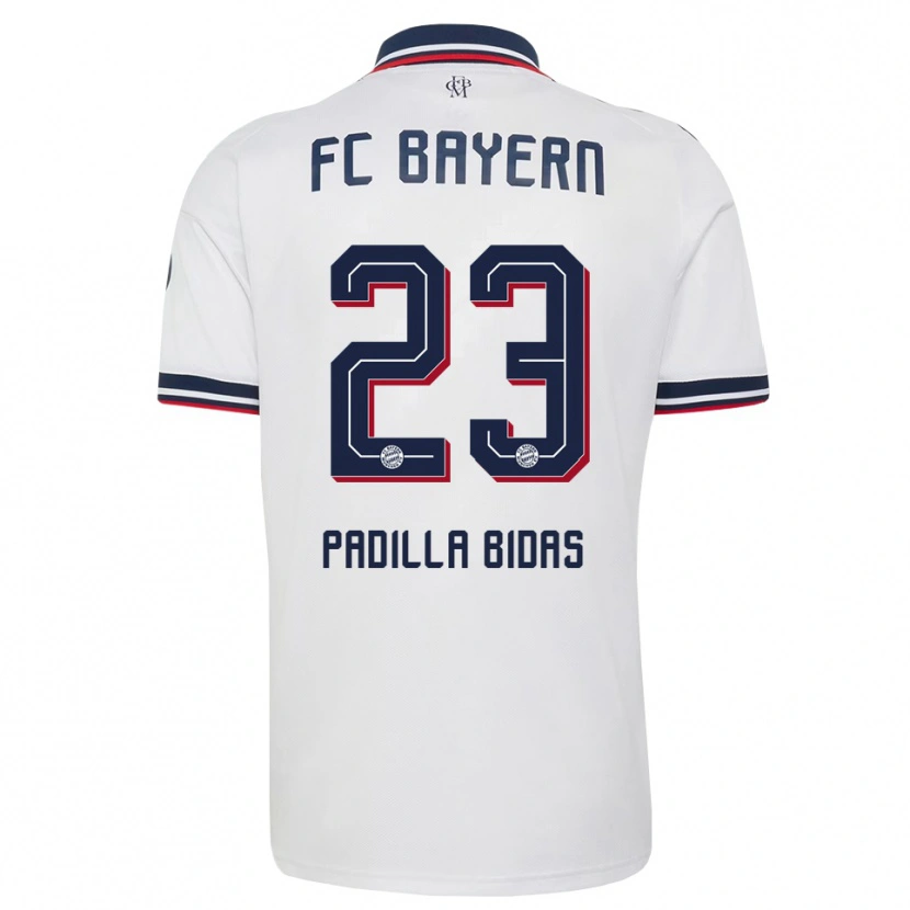 Danxen Bambino Maglia Natalia Padilla #23 Bianco Grigio Rosso Kit Gara Away 2026/27 Maglietta