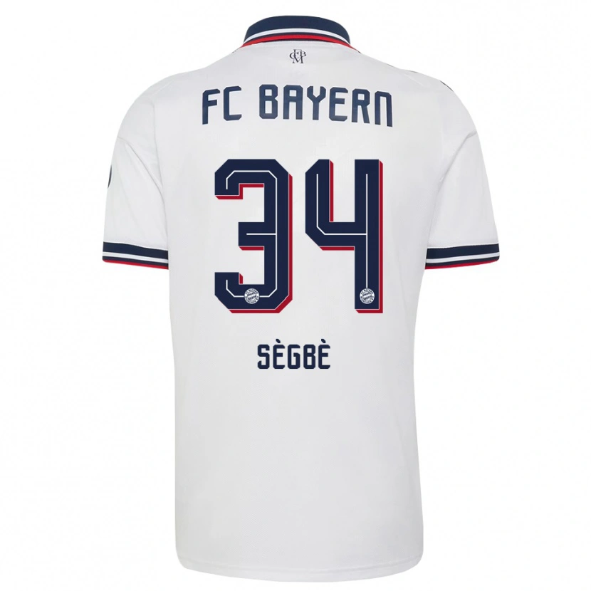Danxen Bambino Maglia Désiré Sègbè #34 Bianco Grigio Rosso Kit Gara Away 2026/27 Maglietta