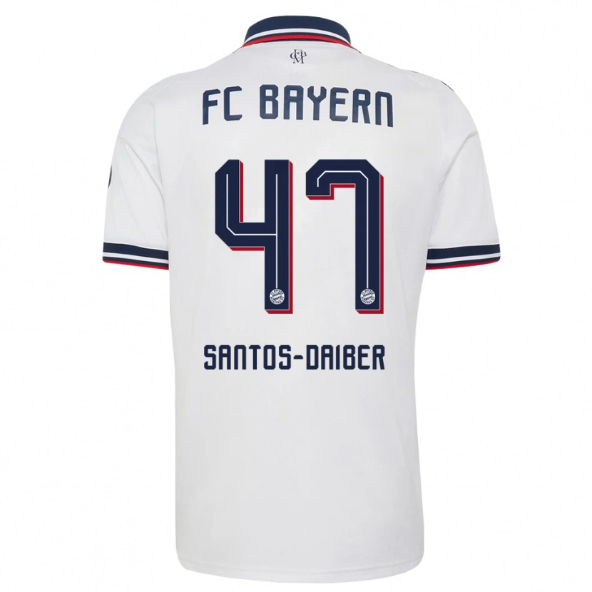 Danxen Bambino Maglia David Santos Daiber #47 Bianco Grigio Rosso Kit Gara Away 2026/27 Maglietta
